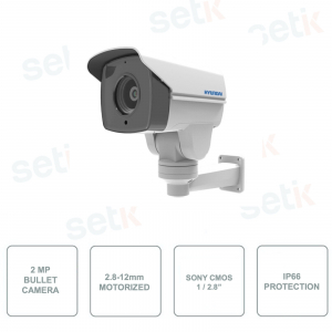 HYU-113N 2MP 4-in-1 Motorized Bullet Camera, 2.8-12mm Lens, 80m IR, Full HD, IP66 - Hyundai