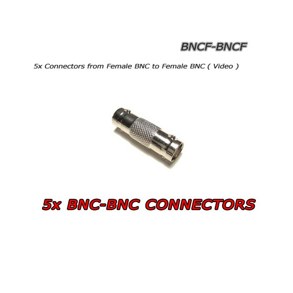 5X Connecteurs BNC Femelle à BNC Femelle