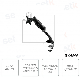 Brazo de resorte simple para monitor de escritorio - IIYAMA