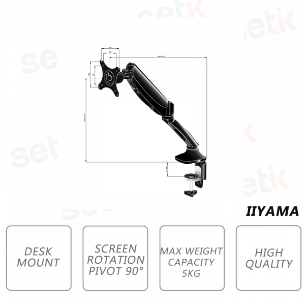 Einfederarm für Desktop-Monitor - IIYAMA