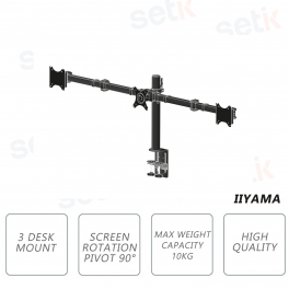 Brazo de mesa para tres pantallas planas de hasta 27 '' - IIYAMA