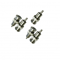 5X Connettori BNC Maschio ad RCA Maschio per CCTV Audio/Video - BNCM-RCAM