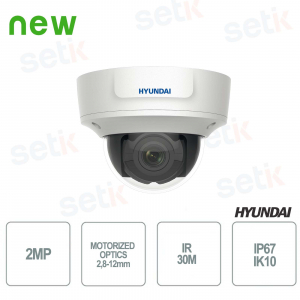 Caméra d'extérieur à dôme fixe IP 2MP IR 30M - Hyundai