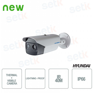 Telecamera Bullet TERMICA + VISIBILE da esterno - Hyundai