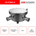 HIKVISION - DS-2780ZJ-X - Boîte à bornes antidéflagrante - 4 trous de câblage - IP68 - Acier inoxydable 304