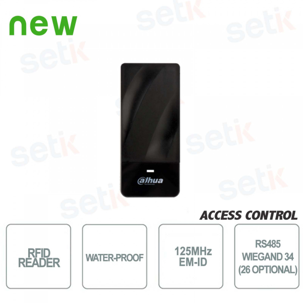Lecteur de carte EM-ID RFID étanche Dahua pour une utilisation en extérieur