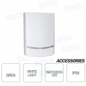 Sirena exterior AMC 100dB potencia sonora - LED blanco intermitente - Blade 02-WW AMC