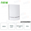 AMC outdoor siren Sound power of 100dB - White LED - AMC