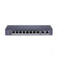 DS-3E0310P-E / M - Unmanageable Network Switch - 8 PoE 10 / 100M Ports + 2 Gigabit RJ45 Ports - Fanless