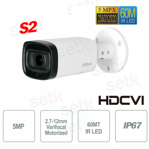 Cámara para exteriores HD CVI 5MP IR 60MT S2 versión Dahua