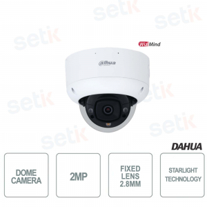 Telecamera Dome Dahua - WizMind - Ottica Fissa 2.8mm - 2MP - Starlight