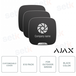 Plaque de marque Ajax Black pour pack de 10 pièces personnalisables StreetSiren DoubleDeck