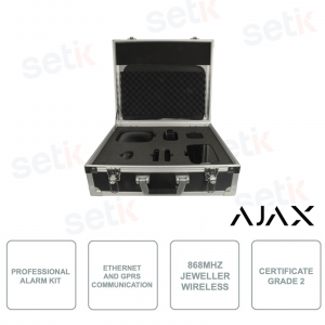 AJ-DEMOCASE-B - Valigetta demo AJAX - Kit alarme Professionale - Componenti in colore nero