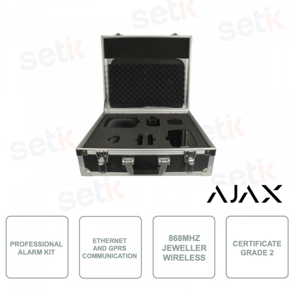 AJ-DEMOCASE-B - AJAX Demokoffer - Professionelles Alarmset - Schwarze Komponenten