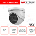 Détection de mouvement de la caméra à tourelle Hikvision IR30 5MP