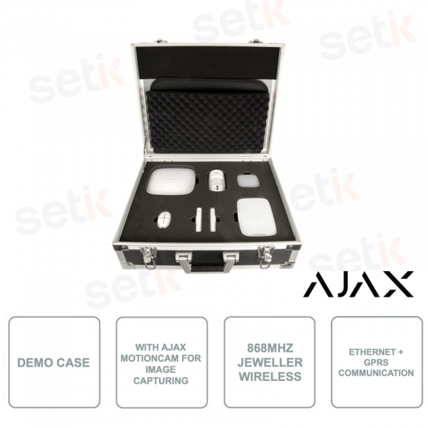 AJ-DEMOCASE2-W - Maletín de demostración Ajax para presentación de kits de alarma