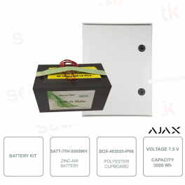 AJ-BATTERYBOX-7M - Kit de batería - BOX-403020-IP66 y BATT-75V-3000WH