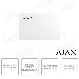 Ajax Pass Bianco 3 Pezzi: Card Contactless Sicura con Crittografia DESFire