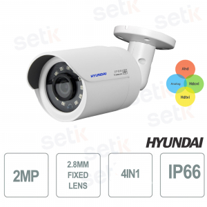 Telecamera Videosorveglianza Bullet 4 in 1 2MP 2.8mm Smart IR 20 LED 20-30 metri HYUNDAI
