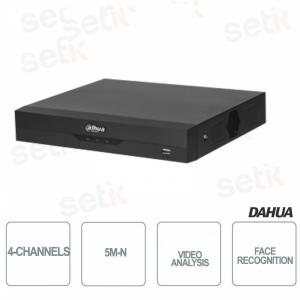 XVR 5in1 H265+ 4 Kanäle 5M-N WizSense Videoanalyse Gesichtserkennung – Dahua