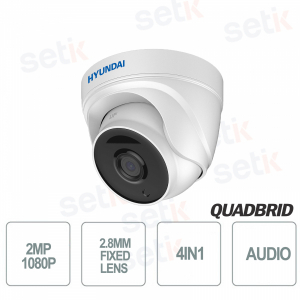 Hyundai 2 MP 4in1 Cámara domo Óptico fijo D-WDR A