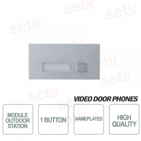 Módulo adicional de 1 botón para estación exterior modular - VTO4202F-MB1 D