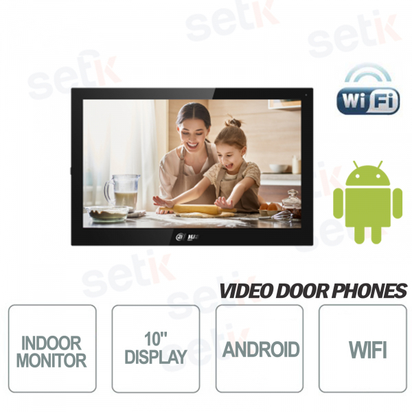 Dahua VTH5341G-W 10" Android Wi-Fi IP Video Intercom with Elevator Control and Two-Way Audio