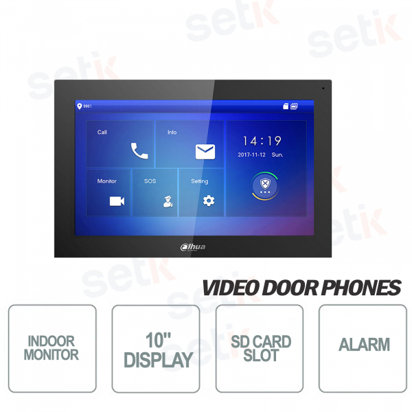 Indoor Display Station 10 Zoll Touch + MicroSD-Steckplatz und Schnappschuss - Schwarz - D