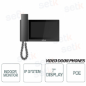 Postazione interna IP Dahua Monitor TFT 7 Pollici Touch PoE MicroSD - Colore Nero