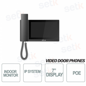 Dahua IP Indoor Station TFT 7 pouces Touch PoE MicroSD Monitor -