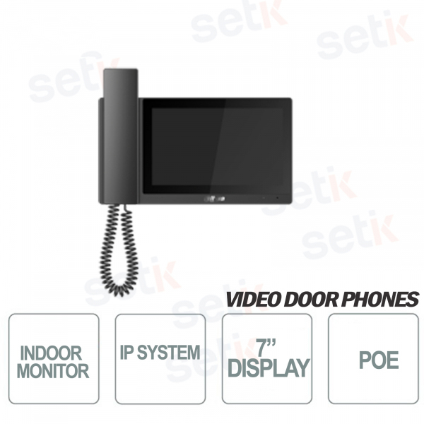 Dahua IP-Innenstation TFT 7-Zoll-Touch-PoE-MicroSD-Monitor - Sch