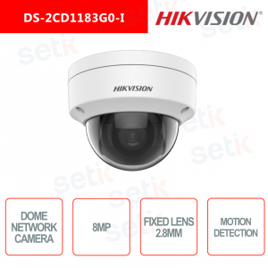Hikvision 2.8mm IP67 IK10 PoE 4K Motion Detection Dome Network Camera