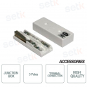 Caja de conexiones de 3 polos para la conexión de sensores a la línea - Material termoplástico - Color blanco - CSA