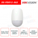 Hikvision K-Band PIR + MW Bewegungssensor 24 GHz 12 M Doppeltechnologie