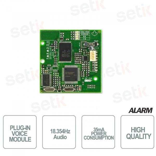 Modulo Combinatore Vocale Paradox Allarme - Compatibile con Serie EVO - Serie Spectra SP - MG5000 - MG5050 - MG5075 - PCS250