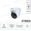 Cámara Térmica Híbrida 8mm 4MP Inteligencia artificial Onvif PoE Dahua