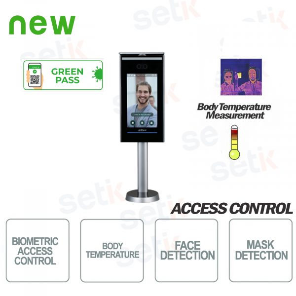 ASI7223X-A-T1 Dahua Controllo Accessi Terminale Riconoscimento Facciale Misurazione Temperatura Rilevamento Mascherina