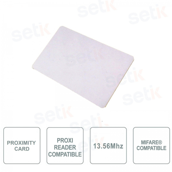 Carte RFID 13.56MHz pour lecteurs de proximité  - Setik