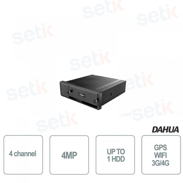 nvr mobile ip 4 canaux poe 4mp gps 3g/4g wifi dahua