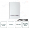 AMC wireless siren via two-way radio for outdoor use. Flashing White - AMC