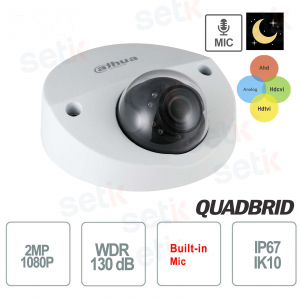 Versión de cámara para exteriores S2 HD 2MP Dahua 3.6mm 4 en 1 Micrófono Starlight IK10 WDR