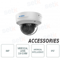 Hyundai Next Gen IP Dome 8MP SMART IR 40M IP67 Funzioni intelligenti 2.8-12mm Allarme Onvif PoE