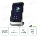 ZKTECO - Multifunctional detector monitor for air quality control - 4.3 Inch screen