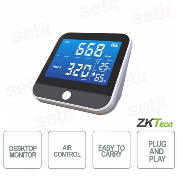 ZKTECO - Detector de monitor Fácil de transportar multifuncional para el control de la calidad del aire