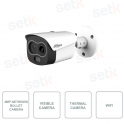 Cámara Bullet IP de red - Térmica + Visible - 4MP - Visible 12 mm - Térmica 10 mm - Wi-Fi - IP67 - PoE