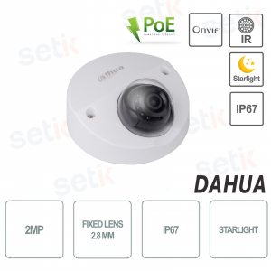 Dahua Mini Dome Network Camera PoE Onvif Ottica 2.8mm 2MP