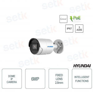 telecamera da esterno dome fisso ip hyundai 6mp-smart ir 40m
