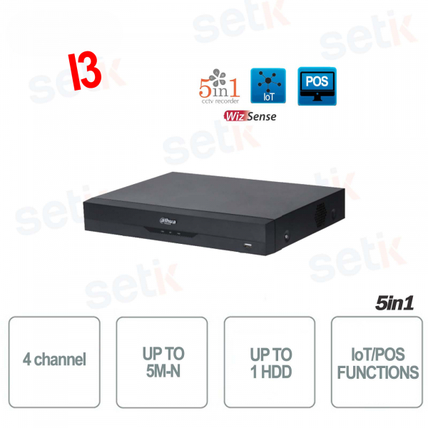 Xvr 5en1 4 canaux HDCVI / AHD / TVI / CVBS / IP 5M-N - Version I3 Dahua