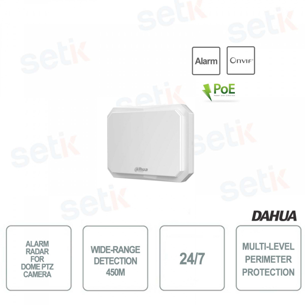 allarme radar per dome ptz camera dahua 24/7 - fino a 450m