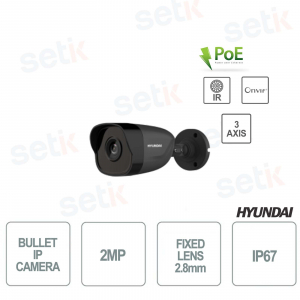 caméra ip bullet ip onvif poe hyundai 2mp ir 30m extérieur